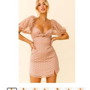 Polka Dot Puff Sleeve Dress